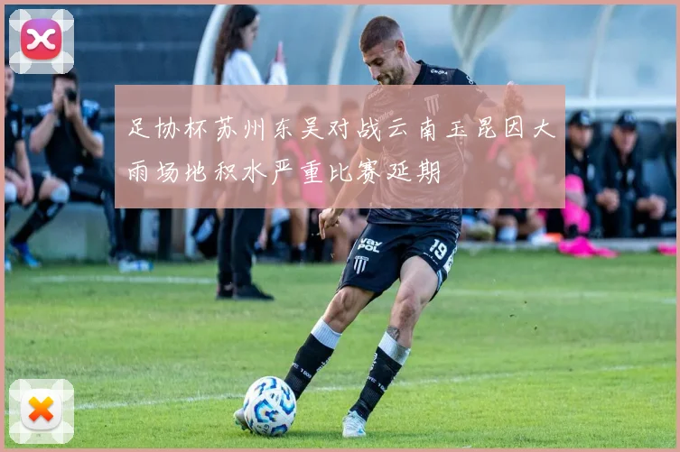 足协杯苏州东吴对战云南玉昆因大雨场地积水严重比赛延期
